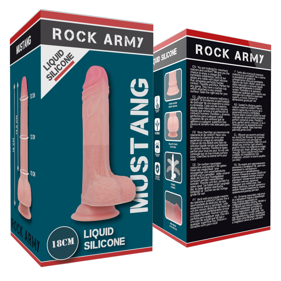 ROCKARMY - SILICONE LIQUIDE PREMIUM MUSTANG RÉALISTE 18 CM -O- 4.14 CM – Image 5