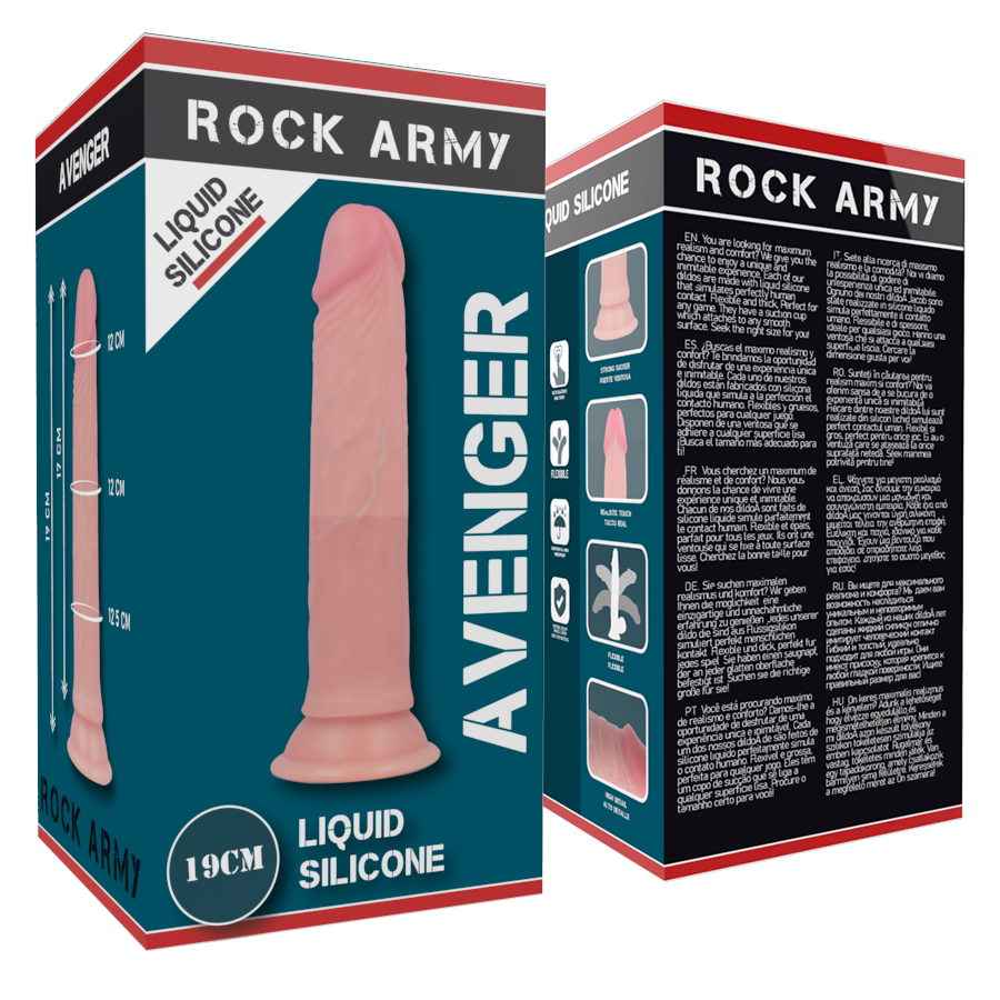 ROCKARMY - ROCKARMY LIQUID SILICONE PREMIUM AVENGER REALISTIC 19 CM -O- 3.98 CM - Image 3