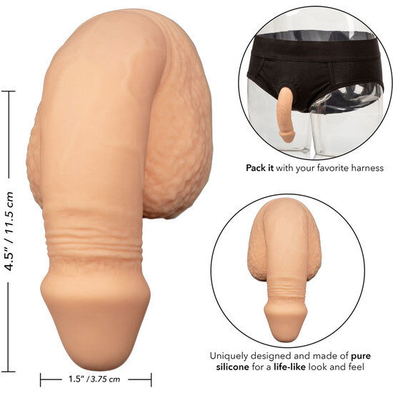 CALEXOTICS - EMBALAGEM DE SILICONE PÊNIS 12.75 CM CARNE - Image 3