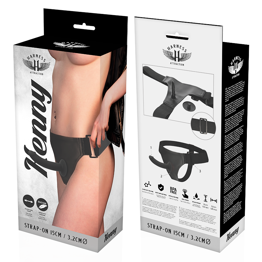 HARNESS ATTRACTION - ARNÉS SILICONA KENNY 15 CM -O- 3.2 CM - Imagen 6