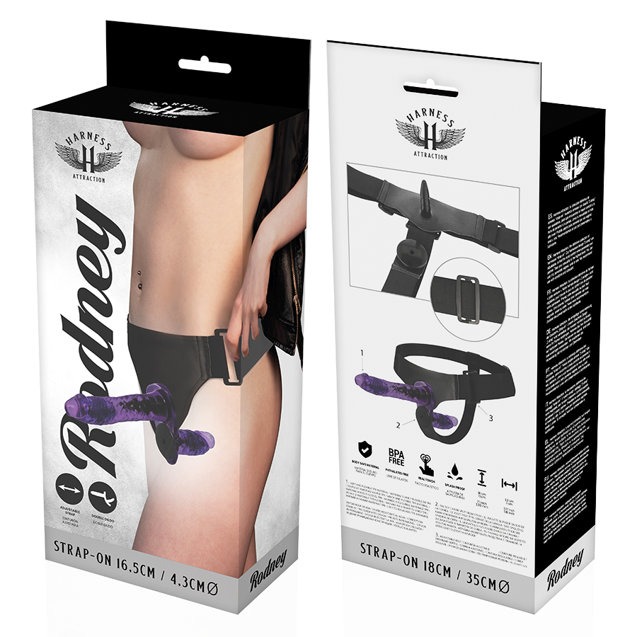 HARNESS ATTRACTION - RODNEY DOUBLE PENETRACI N VIBRATOR 18 CM -O- 3.5 CM - Image 5
