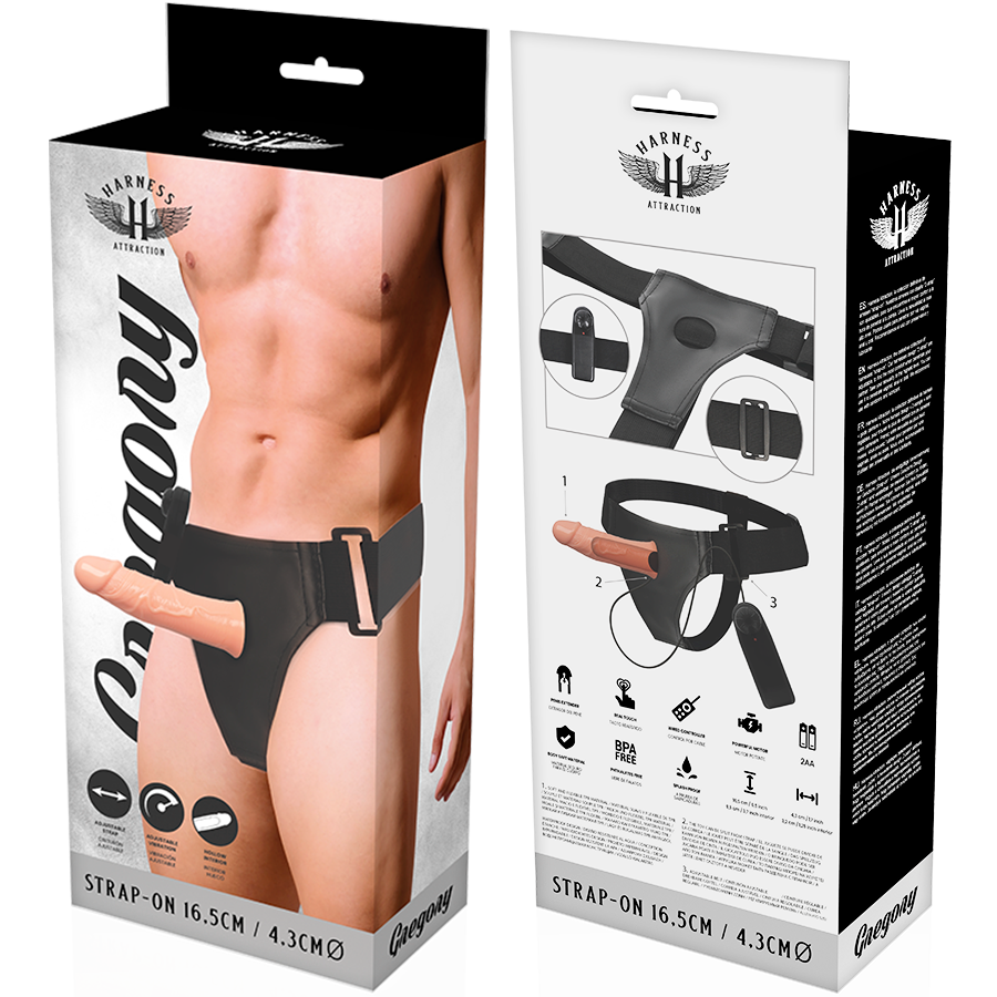 HARNESS ATTRACTION - GREGORY HOLLOW RNES AVEC VIBRATEUR 16.5 CM -O- 4.3 CM – Image 3