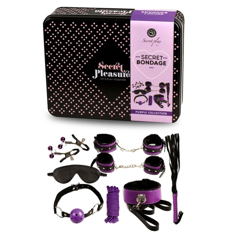 SECRETPLAY - BDSM SET 8PCS PURBLE / BLACK. – Bild 3