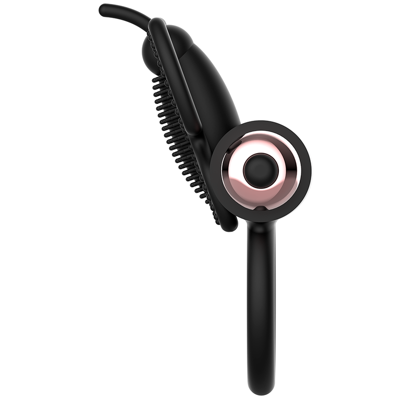 COQUETTE CHIC DESIRE - COCKRING PAPILLON AVEC VIBRATEUR NOIR/ OR – Image 4