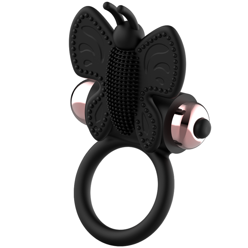 COQUETTE CHIC DESIRE - COCKRING PAPILLON AVEC VIBRATEUR NOIR/ OR – Image 7