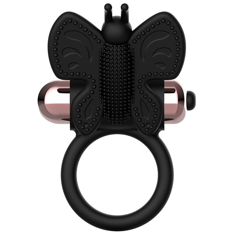 COQUETTE CHIC DESIRE - COCKRING PAPILLON AVEC VIBRATEUR NOIR/ OR – Image 6