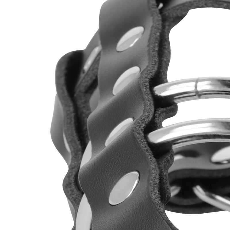 DARKNESS - CAGE DE CHASTETÉ EN CUIR AVEC SERRURE – Image 2