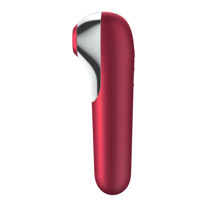 SATISFYER - VIBRATEUR ET ASPIRATION DUAL LOVE AVEC AIR PULSÉ ROUGE – Image 2