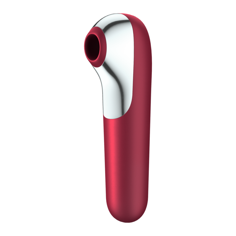 SATISFYER - VIBRATEUR ET ASPIRATION DUAL LOVE AVEC AIR PULSÉ ROUGE – Image 5