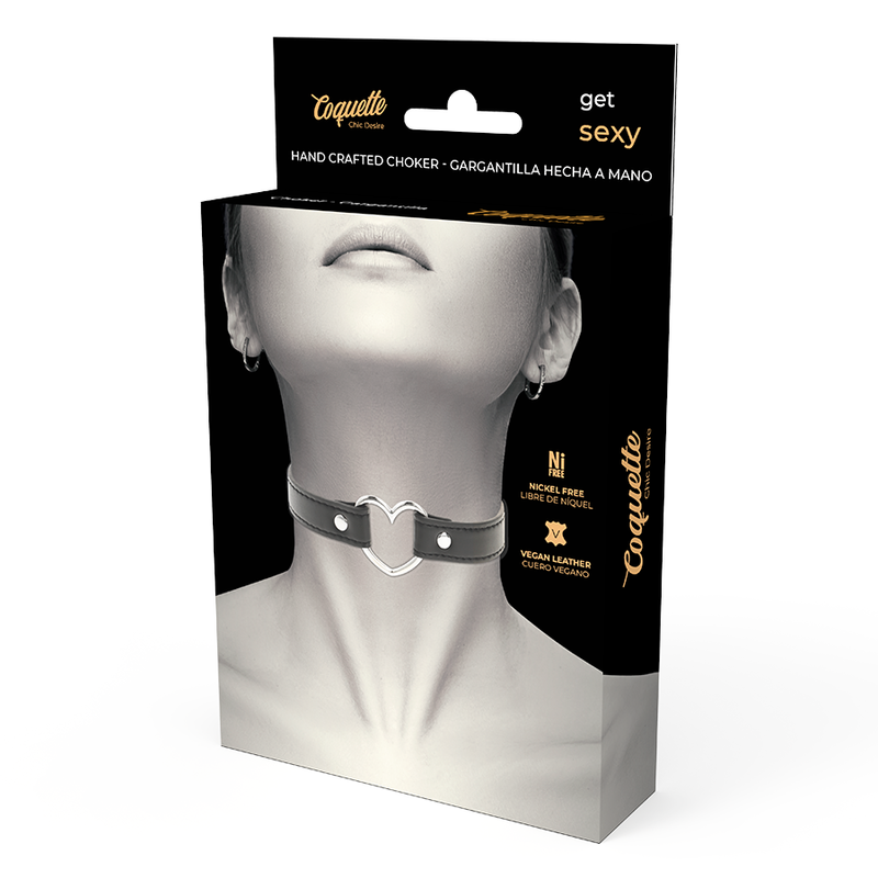 COQUETTE CHIC DESIRE - COLLANA IN PELLE VEGANA ACCESSORIO CUORE DONNA - immagine 5