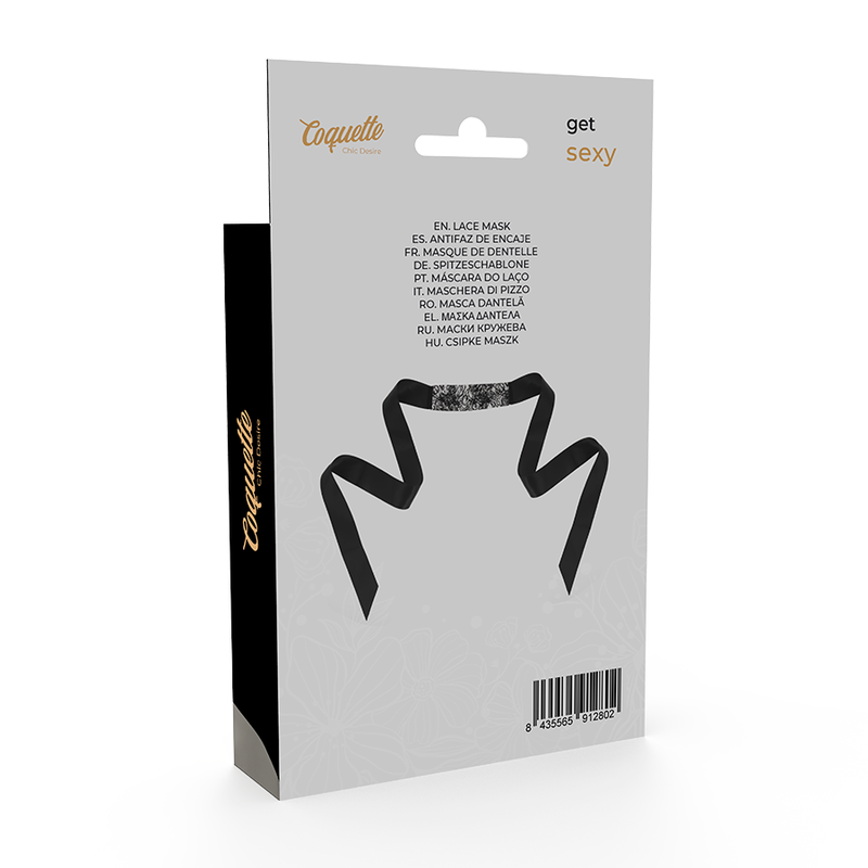 COQUETTE CHIC DESIRE - MSCARA DE RENDA PRETA COM FITA - Image 2