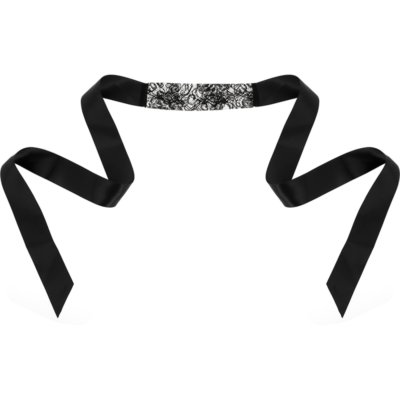 COQUETTE CHIC DESIRE - MSCARA DE RENDA PRETA COM FITA - Image 4