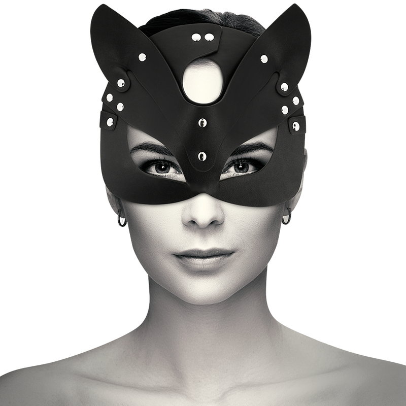 COQUETTE CHIC DESIRE - MASCHERA VEGANA IN PELLE CON ORECCHIE DI GATTO - immagine 6