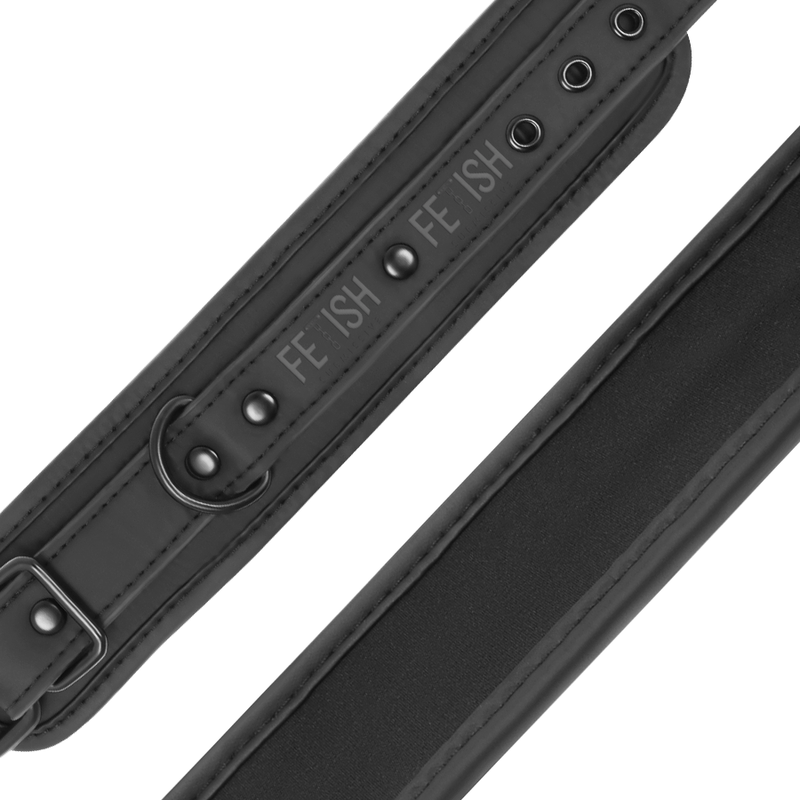 FETISH SUBMISSIVE - HANDSCHELLEN AUS VEGANEM LEDER MIT NOPRENE-FUTTER – Bild 6