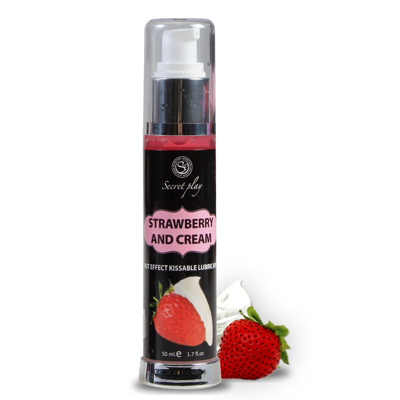 SECRETPLAY - LUBRIFICANTE 2-1 EFFETTO CALORE FRAGOLA E CREMA 50 ML - immagine 3