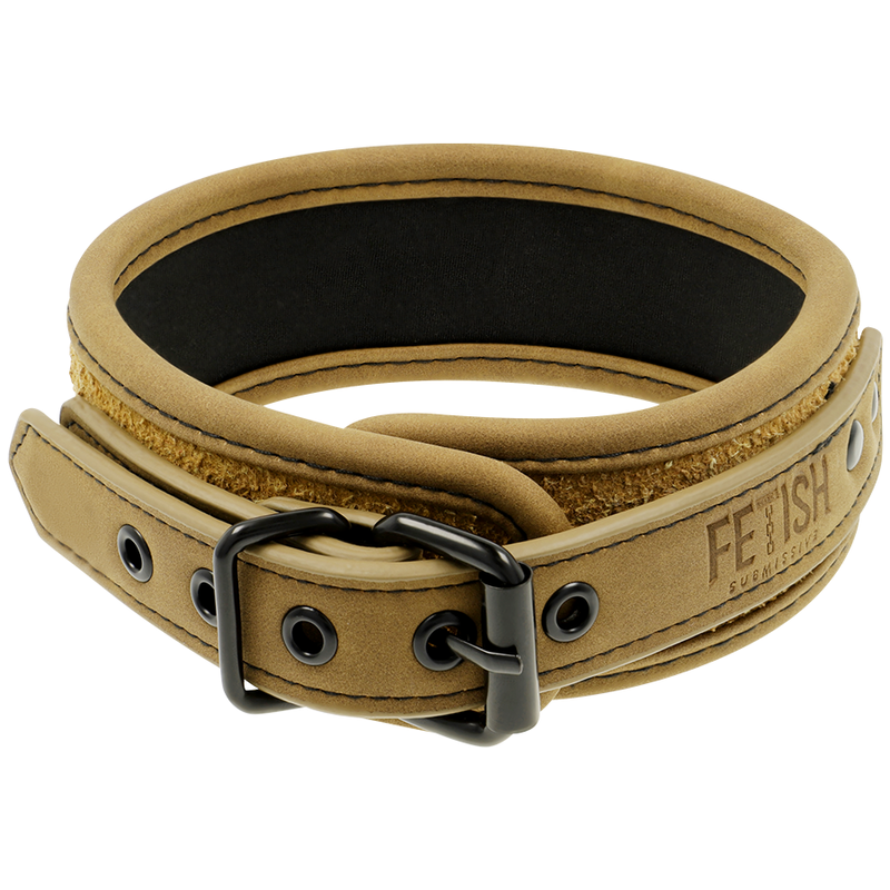 FETISH SUBMISSIVE ORIGIN - COLLANA A CATENA RIVESTITA IN NEOPRENE - immagine 3