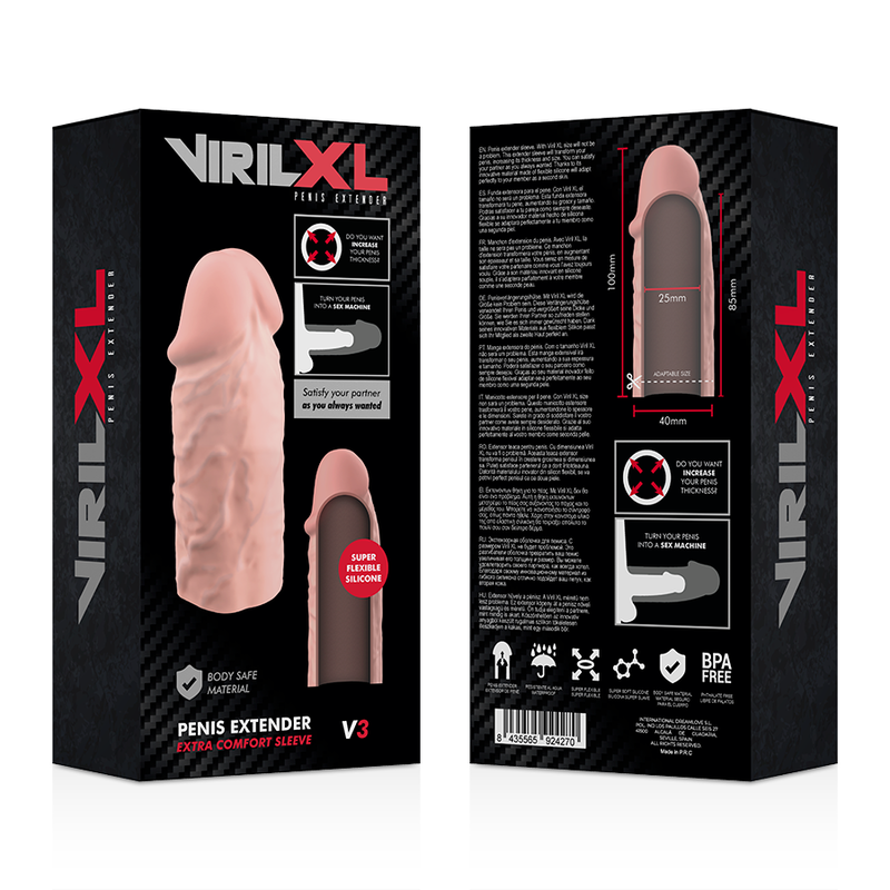 VIRILXL - NATÜRLICHE PENISVERLÄNGERUNG AUS FLÜSSIGEM SILIKON V3 – Bild 2