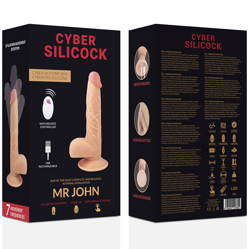 CYBER SILICOCK - REALÍSTICO CONTROL REMOTO MR JOHN 23.88 CM -O- 4.3 CM - Imagen 7