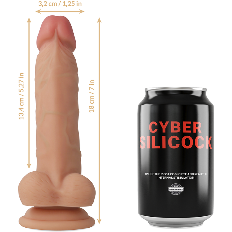 CYBER SILICOCK - STRAP-ON JUDE SILICONE LÍQUIDO COM 3 ANÉIS GRTIS 18 CM -O- 3.2 CM - Image 10
