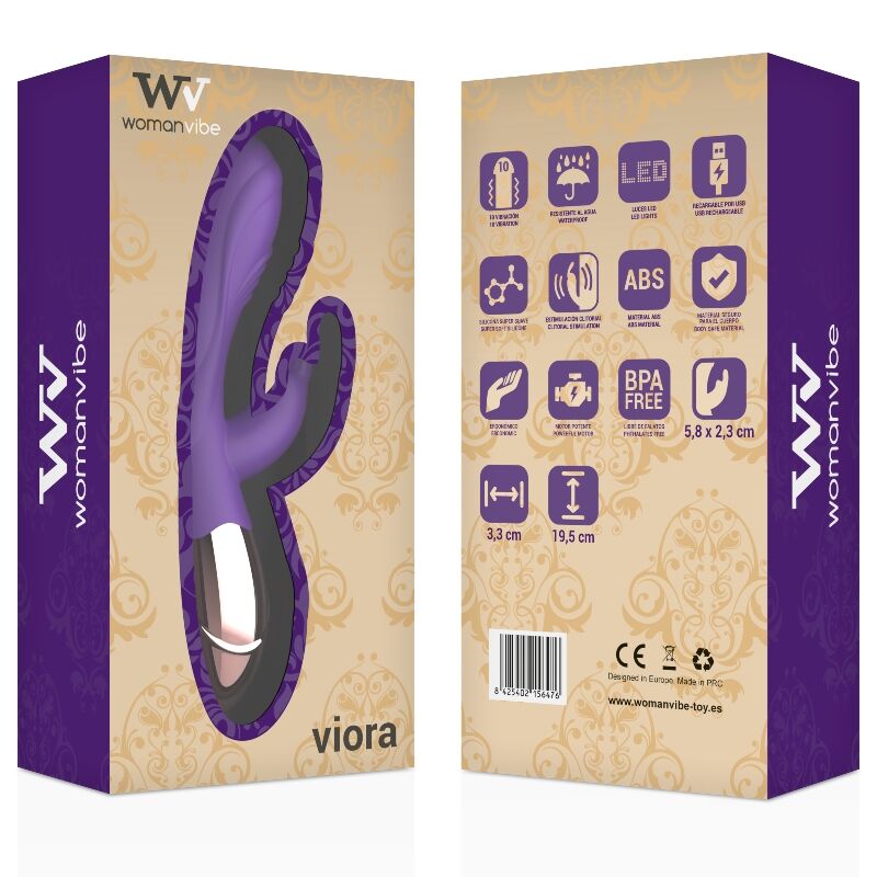 WOMANVIBE - VIBRATEUR RECHARGEABLE EN SILICONE VIORA FEMME – Image 3