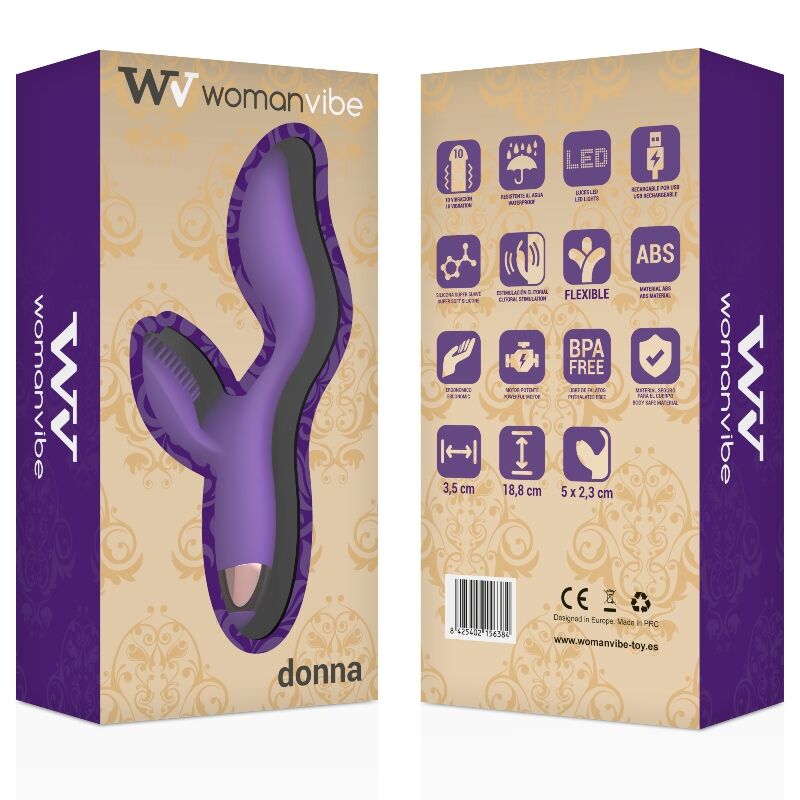 WOMANVIBE - VIBRATEUR EN SILICONE RECHARGEABLE DONNA – Image 2
