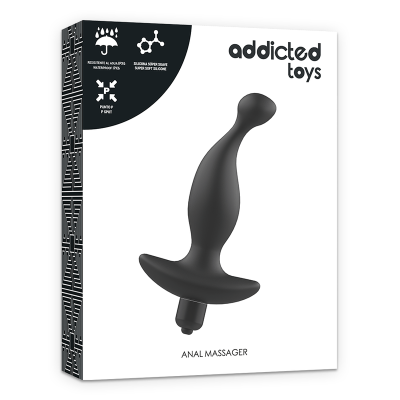 ADDICTED TOYS - MASAJEADOR ANAL CON VIBRACIÓN NEGRO MODELO 1 - Imagen 2