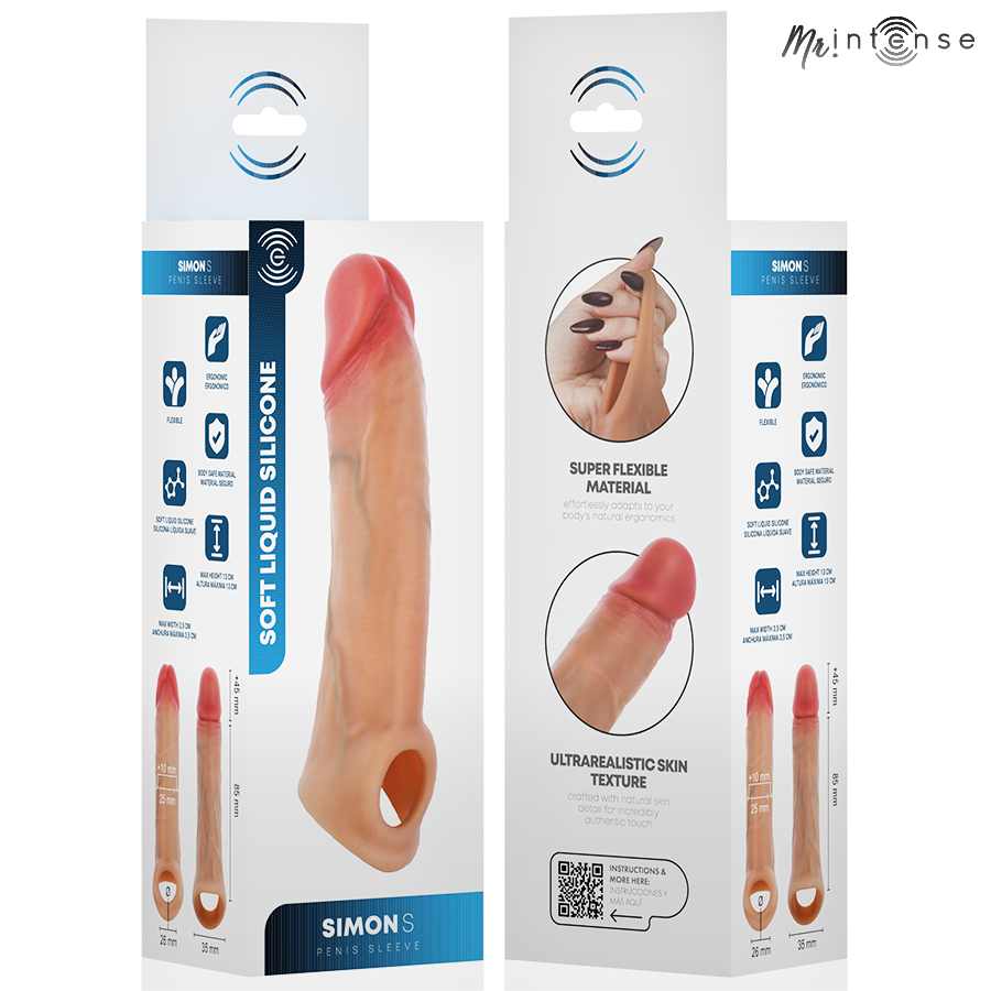 MR INTENSE - CAPA DE SILICONE PARA PÊNIS SIMON S 13 CM -Ø- 4 CM - Image 6