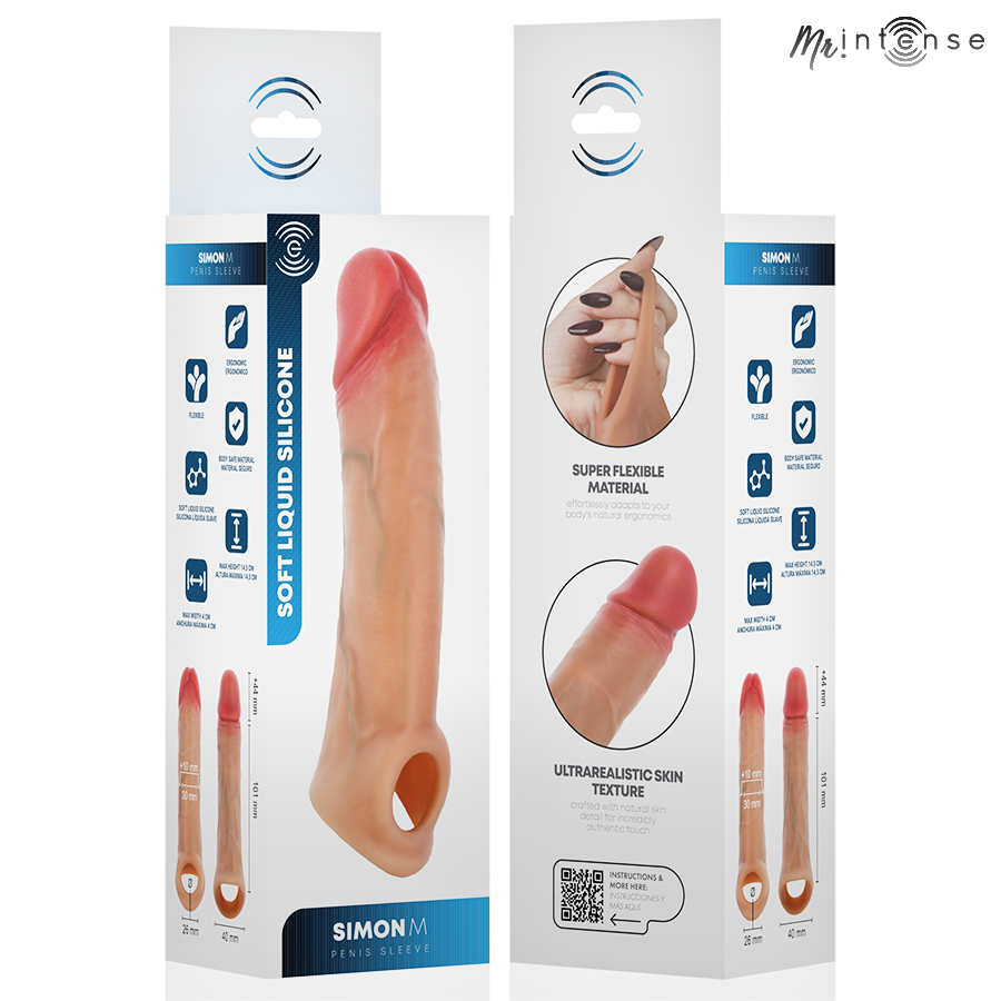 MR INTENSE - SIMON M FUNDA PARA EL PENE SILICONA 14.5 CM -Ø- 4 CM - Imagen 4