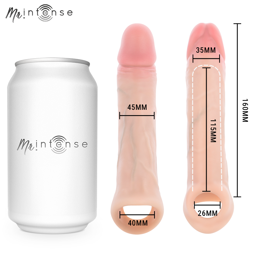 MR INTENSE - SIMON L COPRI PENE IN SILICONE 16 CM -Ø- 4,5 CM - immagine 6