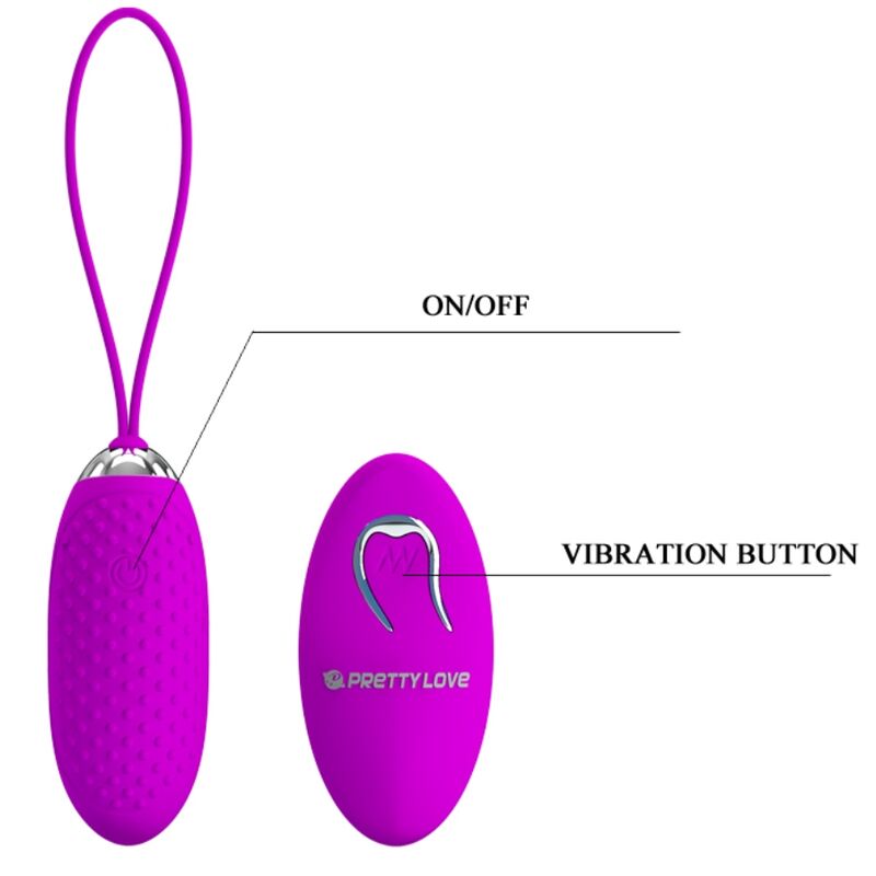 PRETTY LOVE - JOANNA HUEVO VIBRADOR CONTROL REMOTO 12 MODOS - Imagen 5