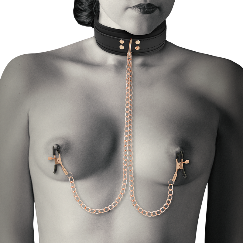 COQUETTE CHIC DESIRE - FANTASY COLLAR CON PINZAS PEZONES CON FORRO DE NEOPRENO - Imagen 5