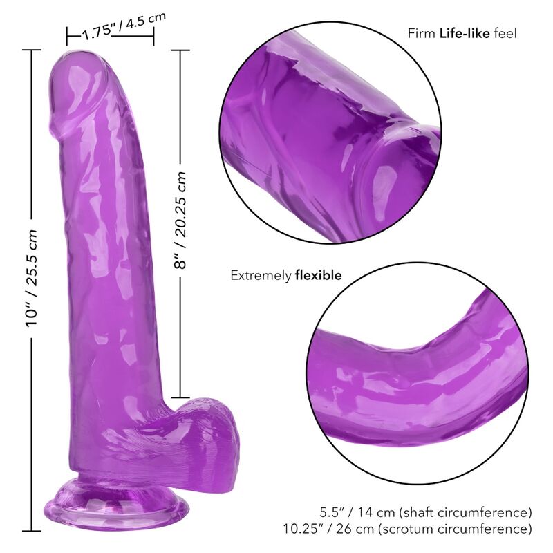 CALEXOTICS - SIZE QUEEN DILDO LILA 20.3 CM - Imagen 4