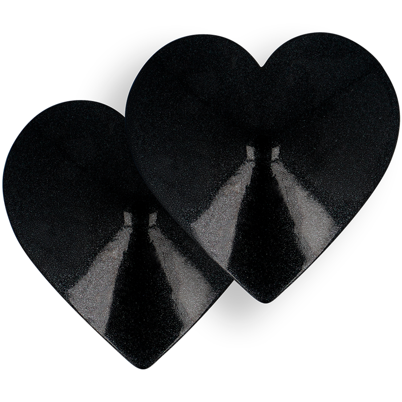COQUETTE CHIC DESIRE - CUBRE PEZONES METAL CORAZONES NEGROS - Imagen 4