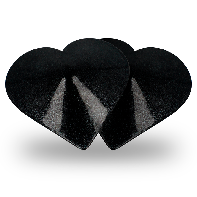 COQUETTE CHIC DESIRE - CUBRE PEZONES METAL CORAZONES NEGROS - Imagen 3