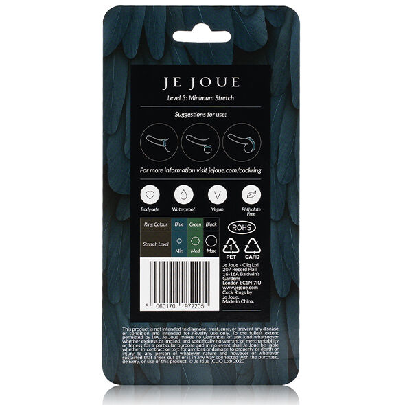 JE JOUE - ANILLO SILICONA AZUL - ESTRANGULAMIENTO MINIMO - Imagen 5