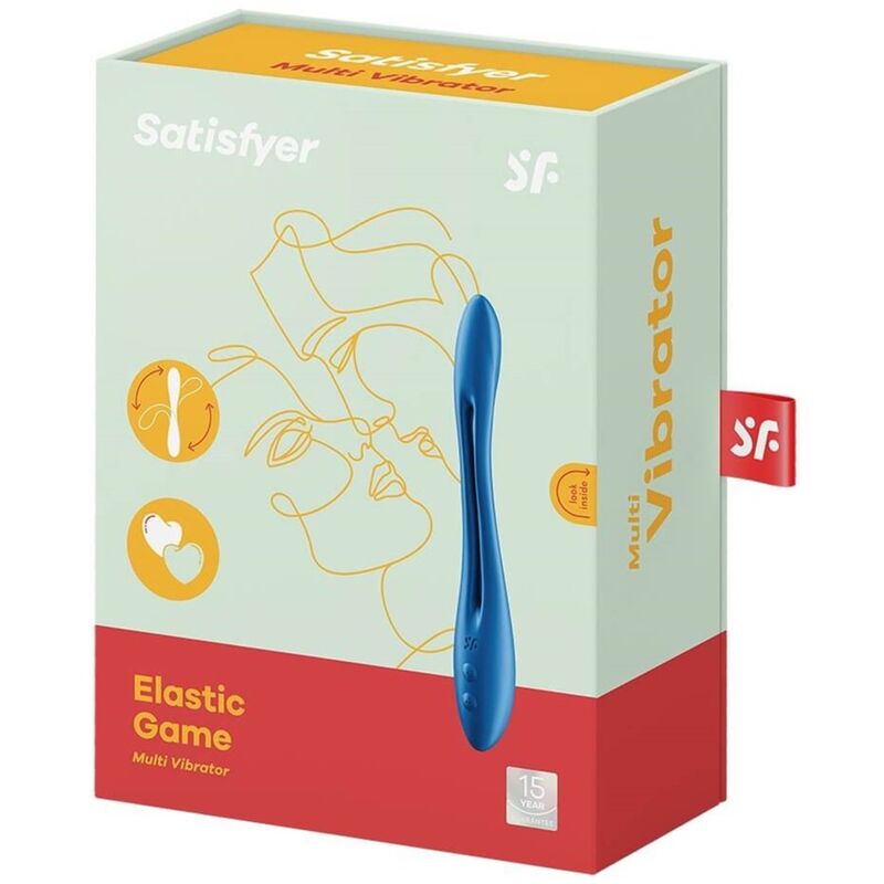SATISFYER - ELASTIC GAME MULTI VIBRADOR AZUL - Imagen 5