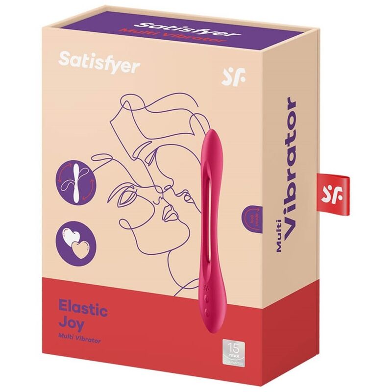 SATISFYER - ELASTIC JOY MULTI VIBRADOR ROJO - Imagen 3