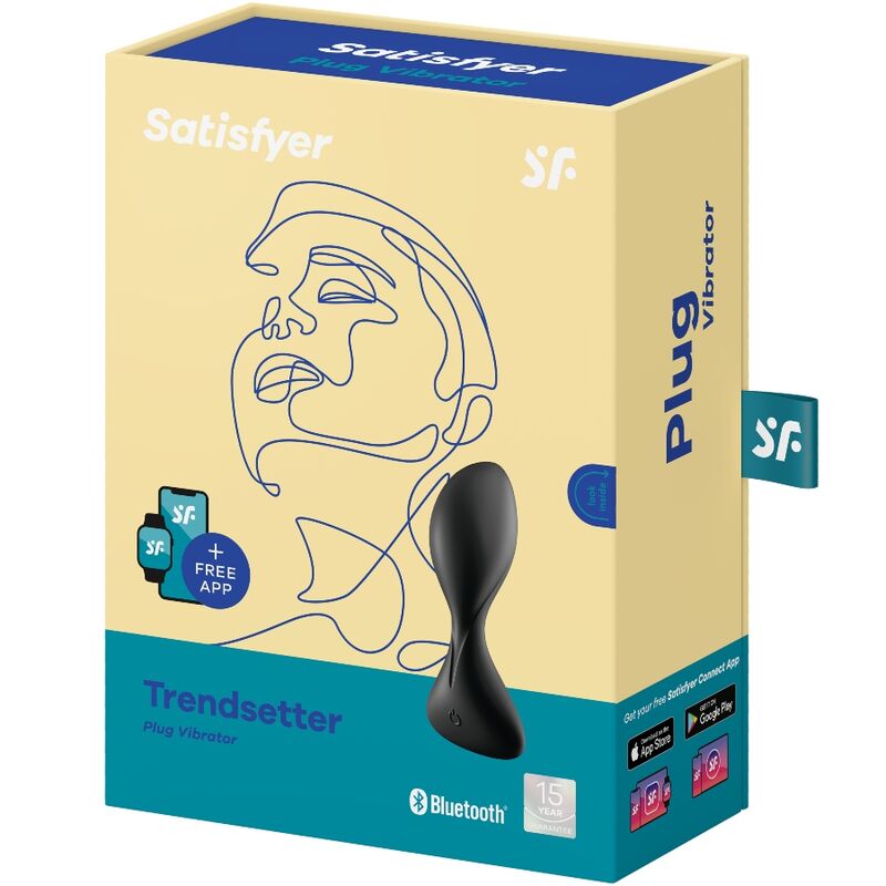 SATISFYER - TRENDSETTER PLUG VIBRADOR APP NEGRO - Imagen 3