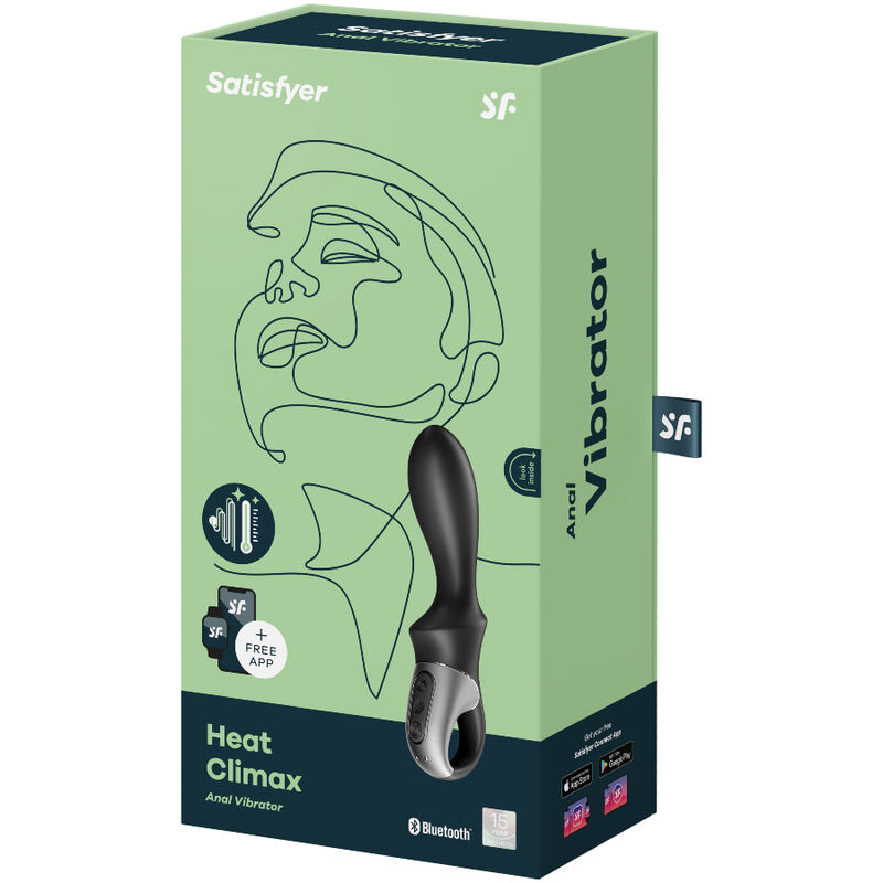SATISFYER - HEAT CLIMAX VIBRADOR ANAL APP NEGRO - Imagen 3
