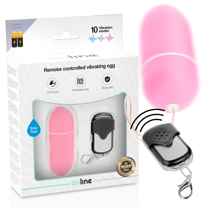 ONLINE - HUEVO VIBRADOR CONTROL REMOTO L ROSA - Imagen 3