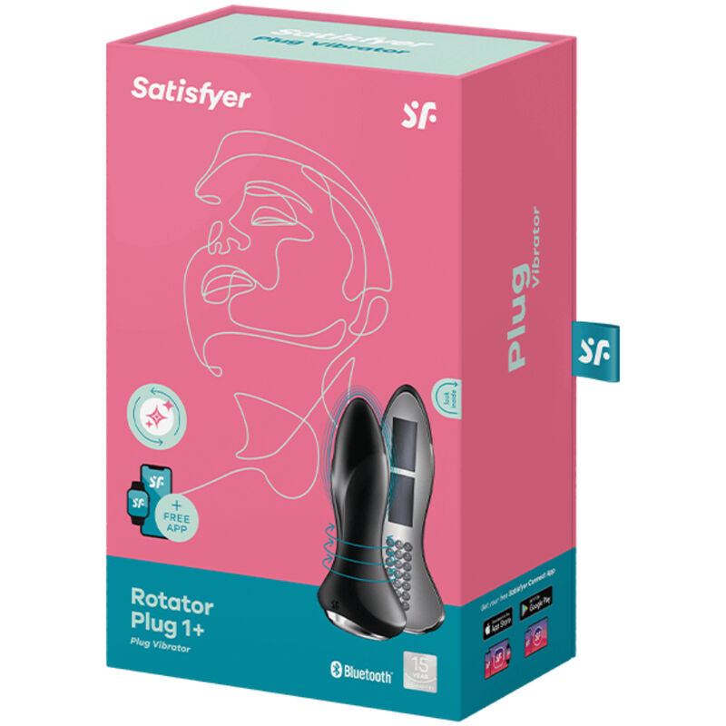 SATISFYER - ROTATOR PLUG 1+ PLUG VIBRADOR APP NEGRO - Imagen 5