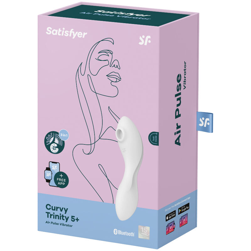 SATISFYER - CURVY TRINITY 5 ESTIMULADOR Y VIBRADOR APP BLANCO - Imagen 3