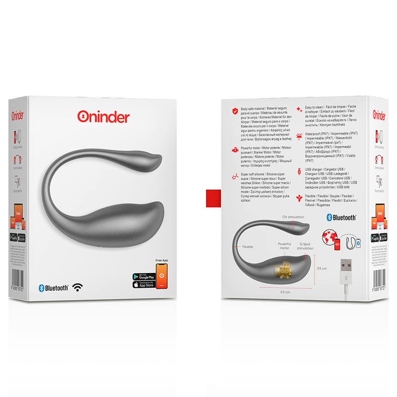 ONINDER - NAIROBI HUEVO VIBRADOR NEGRO - APP GRATUITA - Imagen 2