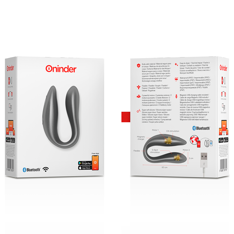 ONINDER - LISBOA ESTIMULADOR PUNTO G & CLÍTORIS NEGRO - APP GRATUITA - Imagen 3