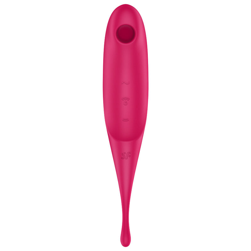 SATISFYER - TWIRLING PRO ESTIMULADOR Y VIBRADOR ROJO - Imagen 4