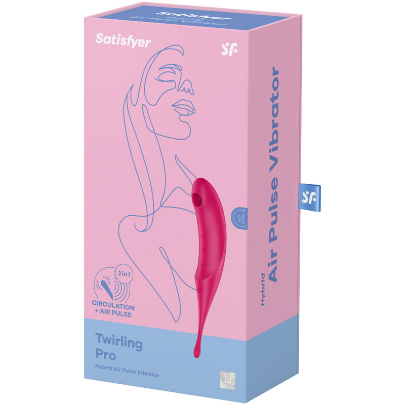SATISFYER - TWIRLING PRO ESTIMULADOR Y VIBRADOR ROJO - Imagen 2
