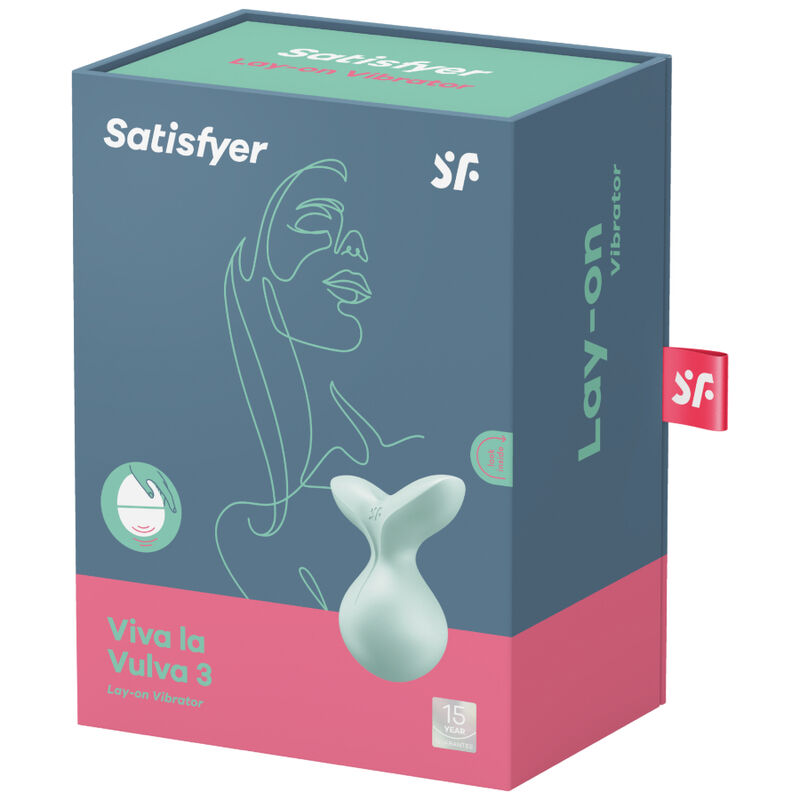 SATISFYER - VIVA LA VULVA 3 VIBRADOR LAY-ON VERDE - Imagen 4