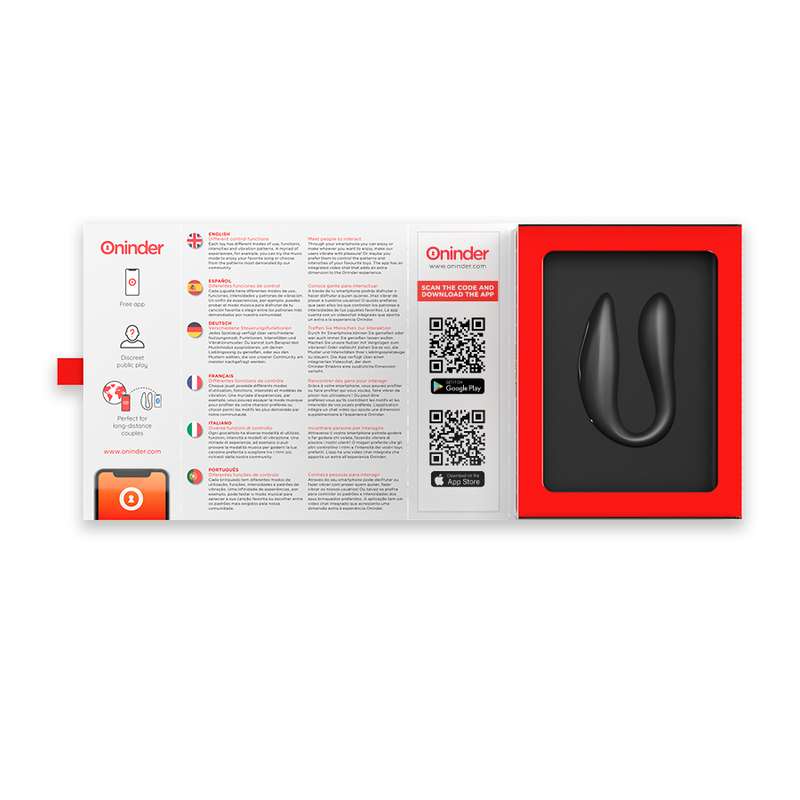 ONINDER - LISBOA ESTIMULADOR PUNTO G & CLÍTORIS NEGRO - APP GRATUITA - Imagen 4