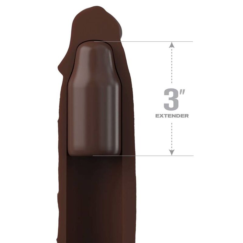 FANTASY X- TENSIONS - PIPEDREAMS EXTENSIÓN W STRAP 17,78 CM BROWN - Imagen 3