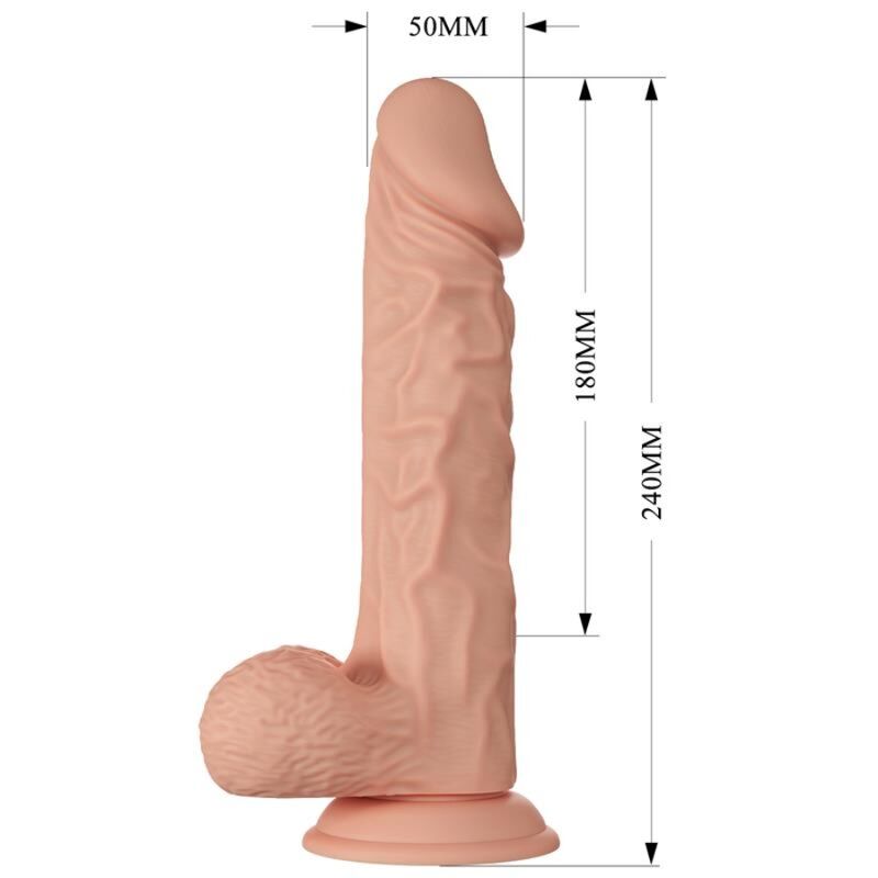 BAILE - BEAUTIFUL ENCOUNTER BURAQ DILDO REALÍSTICO FLEXIBLE 24 CM NATURAL - Imagen 7